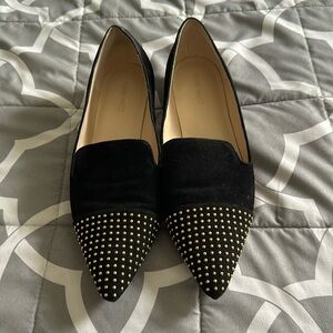Gold studded flats